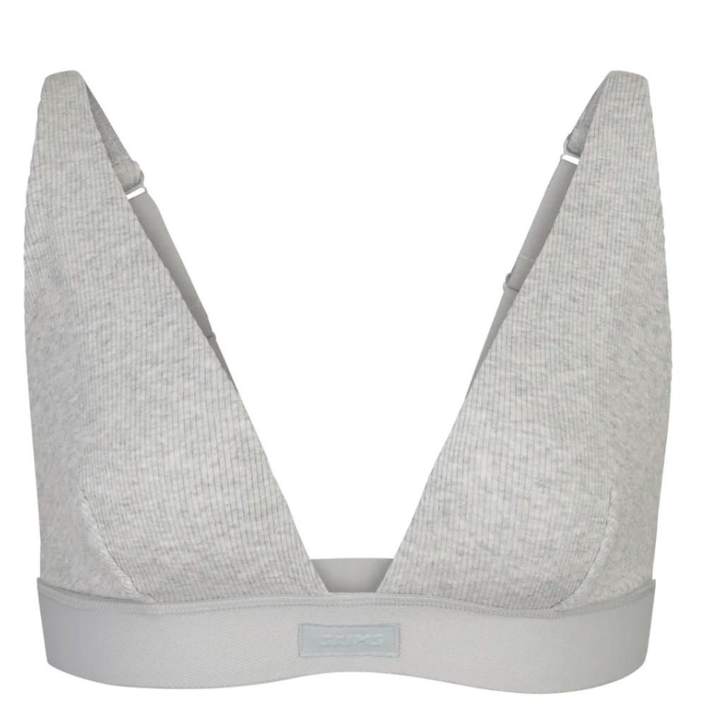 COTTON PLUNGE BRALETTE